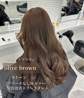カラー 🤍ブリーチなし ブラウンhimi🤍のヘアスタイル