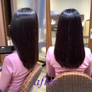 ロング 髪質改善縮毛矯正 美容師✂️山崎竜二のヘアスタイル