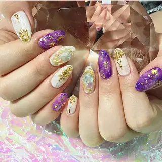 ネイル 渋谷／チップ長さ出し 👑アプレgel-xのネイルデザイン