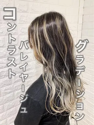 ロング カラー ハイトーン/ブリーチ 山崎 悠次のヘアスタイル