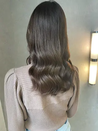 セミロング カラー coco♡ 韓国hairのヘアスタイル