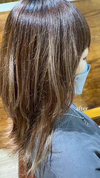 セミロング カラー niconail 🧣ayu 📍烏山のネイルデザイン