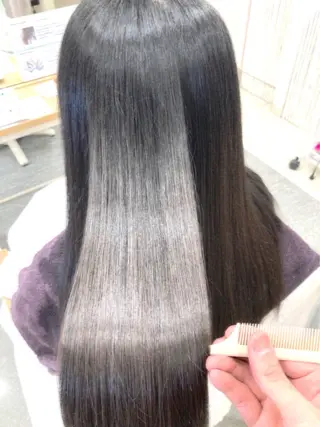 ロング パーマ 美髪縮毛矯正/ 似合わせ🔹田中 守のヘアスタイル