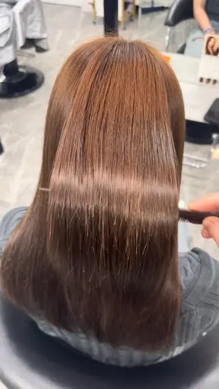 ロング りきと🦋河原町 縮毛矯正/艶カラーのヘアスタイル