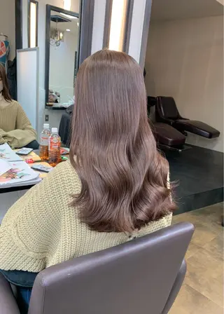 セミロング カラー 矢野 晃平のヘアスタイル