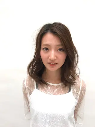 セミロング カラー 森 広樹のヘアスタイル