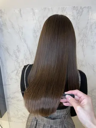 ロング 髪質改善・縮毛矯正 濱　泰賀のヘアスタイル