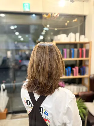 ミディアム 村上 滉弥のヘアスタイル