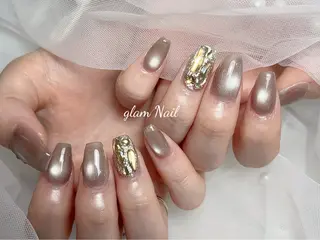 ネイル エツメ💅 長さ出し🎀デザインのネイルデザイン