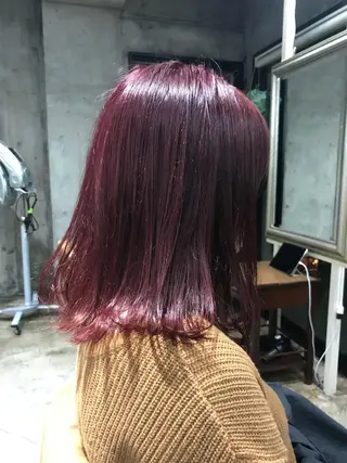 ミディアム カラー パーマ ヘアアレンジ メンズ キッズ ネイル マツエク・マツパ サロンドミルク 渋谷高比良のヘアスタイル