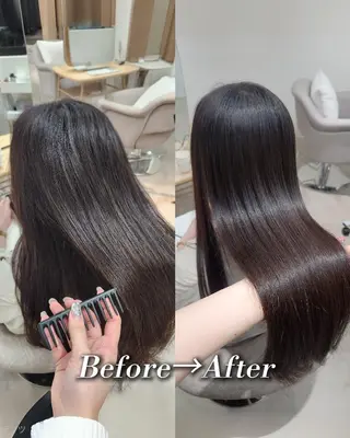 ロング 【縮毛矯正/髪質改善 カラー】yumiのヘアスタイル