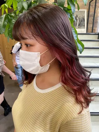 ロング カラー ヘアアレンジ TSUNA 🌙 Lim 五反田のマツエク・マツパデザイン