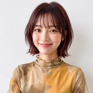 ショート 庭木華瑠🐾ボブ🧡 透明感カラー✨のヘアスタイル