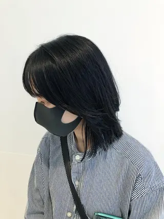 ミディアム カラー 髪質改善/顔まわり 石原のヘアスタイル