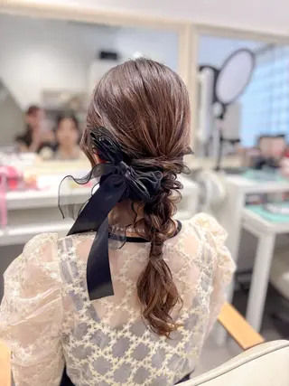ミディアム ヘアアレンジ ⭐︎moe 【ヘアセット🧸】のヘアスタイル