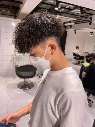 ショート カラー パーマ メンズ 【メンズサロン】 BLUCK 横浜のヘアスタイル