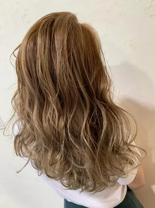 セミロング カラー 天野 開のヘアスタイル