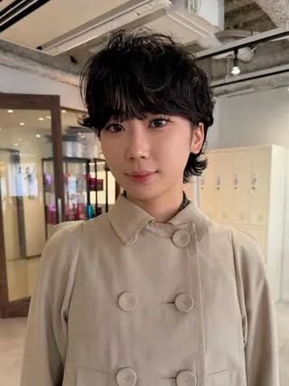 ショート パーマ ボブ/パーマ 村中　仁人のヘアスタイル