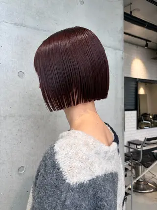 ショート カラー ヘアアレンジ ボブ艶モテカラー🫧 カリンのヘアスタイル
