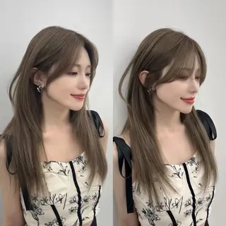 セミロング 韓国ヘア×2way 🇰🇷和知拓郎のヘアスタイル