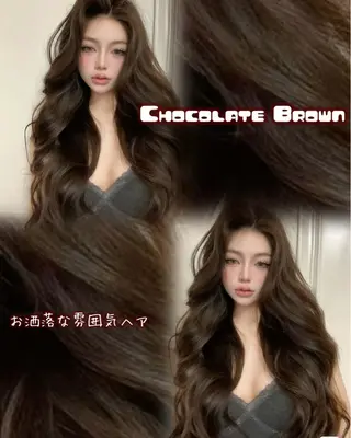ロング 透明感×暖色カラー 🍒𝐘𝐮𝐤𝐚のヘアスタイル