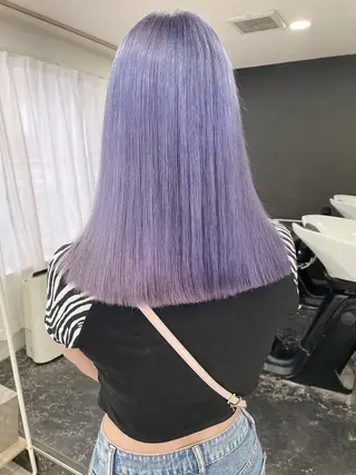 セミロング マリカ🦋韓国 ハイトーン/エクステのヘアスタイル