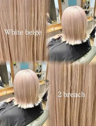ロング カラー ハイトーンカラー シールエクステのヘアスタイル