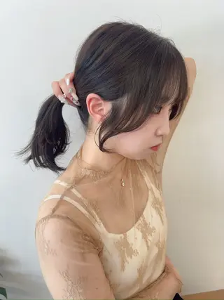 ミディアム noa  🦋 ブリーチ/暖色のヘアスタイル