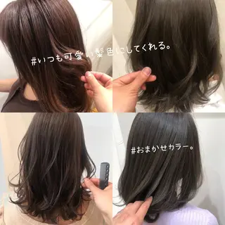 カラー パーマ ヘアアレンジ 髪質改善/韓国風 レイヤー/田村祐樹のヘアスタイル