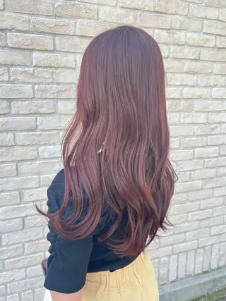 ロング カラー ハイトーンカラー シールエクステのヘアスタイル