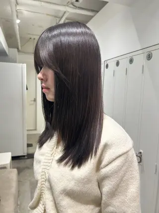 セミロング カラー 🧣艶カラー・ヘア セット Chie🧸のヘアスタイル
