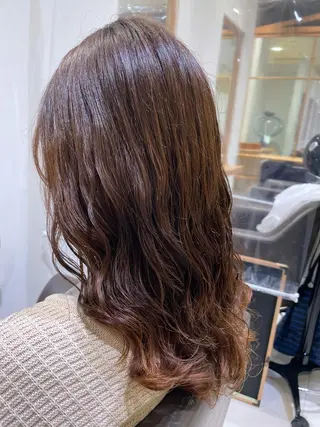 ロング カラー パーマ ARMONY秋山輝也 コテ巻き風パーマ特化のヘアスタイル