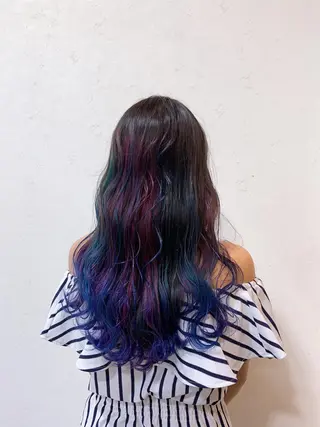 ロング カラー 天野 開のヘアスタイル