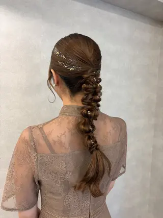 ヘアアレンジ ピンクカラーアレンジ 🩷AYANA🩷のヘアスタイル