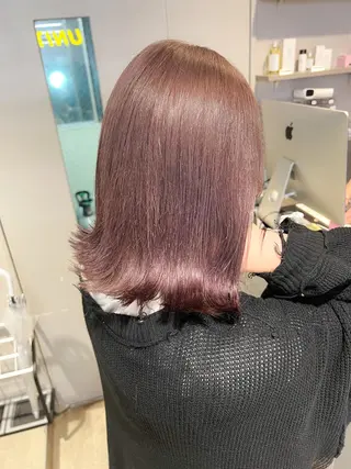 セミロング カラー ヘアアレンジ 🩵 JURI🩵のヘアスタイル