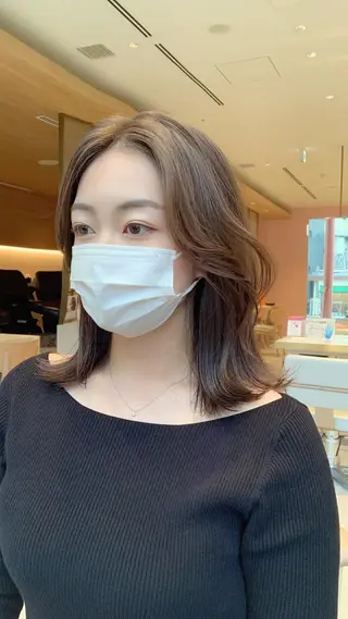 ミディアム カラー レイヤー専門家 ダブルカラー修のヘアスタイル