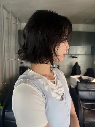 ミディアム 透明感カラー/似合わ せカット/大島実加永のヘアスタイル
