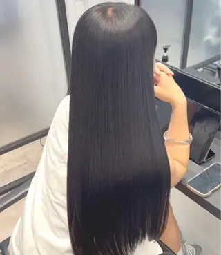 ロング カラー パーマ 縮毛矯正×髪質改善 小笠原大樹のヘアスタイル