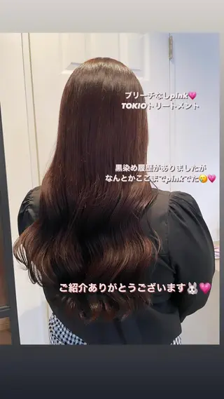 ロング カラー ヘアアレンジ REONA🪽✨薬院 レイヤーカット🫧のヘアスタイル