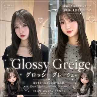 ロング ヘアアレンジ 大宮縮毛矯正💖韓国 レイヤー✂️櫻井のヘアスタイル