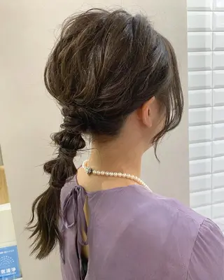 セミロング hubhair レイヤー/透明感のヘアスタイル