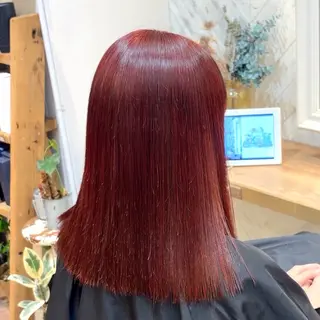 ミディアム カラー 横浜パーマ🌐ボブ✨ 暖色カラーもえかのヘアスタイル