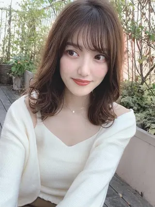 ミディアム 艶感透明感カラー 🫧たけ🫧のヘアスタイル