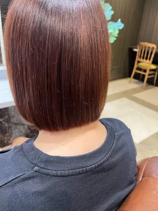ショート 縮毛矯正/暖色系 /徳田真緒のヘアスタイル
