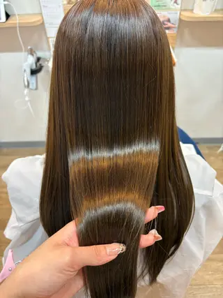 ロング 🩶透明感カラー/ 縮毛矯正LUNA🩶のヘアスタイル