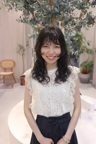ロング パーマ 小川 光のヘアスタイル