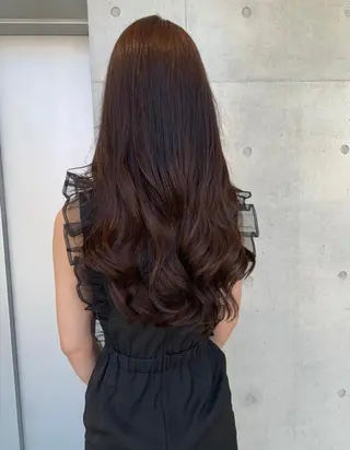 ミディアム カラー 透明感カラー✂︎ /縮毛矯正/YUKAのヘアスタイル