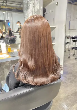 セミロング カラー ベージュカラー💖 やすひろのヘアスタイル