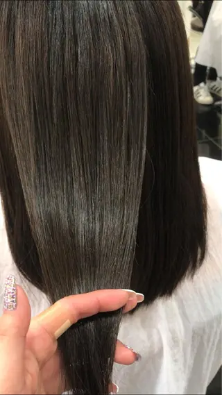 ミディアム 🌕透明感カラー @ENTER大名のヘアスタイル