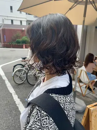 ミディアム パーマ やまさきえりこ ニュアンスパーマのヘアスタイル